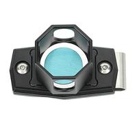 DINGBU Octagonal Billiard Cue Chalk Holder, Aluminum Alloy Magnetic Chalk Clip for Pool Snooker Cues, Compact Lightweight Chalk Storage with Leather - Finished Clip and Protective Gasket