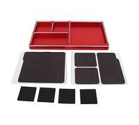 DINGBU RC Screw Tray Aluminum Alloy with Magnetic Pad, RC Repair Tool Screws Disk for Remote Control Vehicles Aircraft Helicopters Ships, Portable Maintenance Organizer (Red)