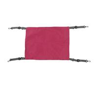 DINGBU Reversible Cat Hanging Hammock, Pet Cage Hammock with Adjustable Straps and Metal Hooks, Soft and Polyester Cat Bed Hammock for Small Animals Like Cats, Ferrets, Rabbits (Rose Red)