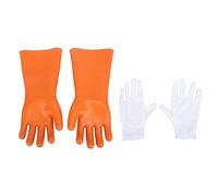 DINGBU Rubber Gloves 35kV High Voltage Electrical Insulating Protection, Class 00 Non Static Insulated Gloves with Knitted Liners for Linesmen Electricians Field Workers
