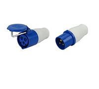 DINGCHEN 16A 230V 3PIN IN-LINE CARAVAN PLUG & SOCKET FOR MAINS MP372 MP373B MAYPOLE