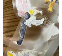 DingDing Vol10-36 Summer Days,Matte PET Tape Pre-cut Washi Tape Stickers,1.97 INx10.94 YD,Original Vintage Design for Scrapbooks Supplies,Journaling,Junk Journal,Bullet Journals,Planners Stickers