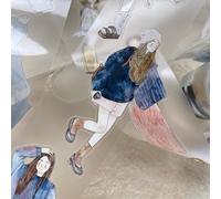 DingDing Vol11-39 Autumn Day,Matte PET Tape of Pre-cut Washi Tape Stickers,1.97 INx10.94 YD,Original Vintage Design for Scrapbooks Supplies,Journaling,Junk Journal,Bullet Journals,Planners Stickers