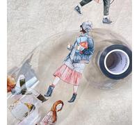 DingDing Vol8-26 Informal Essay,Total 121 Characters with No Loop,Clear PET Tape Stickers,1.97 in x 10.94 YD,for Scrapbook Supplies,Scrapbook Tape Stickers,Junk Journal Supplies,Bullet Journal