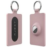 Dingfeiyu Airtag Key Card Holder for Tesla, Key Fob Cover for Tesla Model 3/Y/X/S, GPS Locator Tracker Keyring for Tesla, Anti-Lost and Scratch-Resistant Tesla Accessories (Pink X 1)