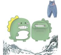 Dingfeiyu Case Hidden for Apple Airtag, Holder Protective Cover with Safety Pins, Wearable GPS Tracker Cases for Child, Elderly, Pets Collar, Clothes, Backpacks (green 3D dinosaur)