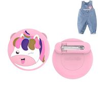 Dingfeiyu Case Hidden for Apple Airtag, Holder Protective Cover with Safety Pins, Wearable GPS Tracker Cases for Child, Elderly, Pets Collar, Clothes, Backpacks (pink 3D horse)