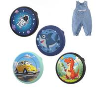 Dingfeiyu Case Hidden for Apple Airtag, Protective Holder Cover with Pin, GPS Tracker Cases for Child, Elderly, Pets Collar, Clothing, Backpacks, Luggage (red Dinosaur + car Astronaut Shark)