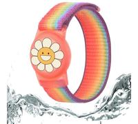 Dingfeiyu Kids Waterproof Bracelet for Airtag, Soft Nylon Wristband Case Cover for Airtag, Lightweight Holder for Apple AirTag Watch Band Toddler