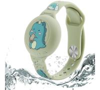 Dingfeiyu Kids Waterproof Bracelet for Airtag, Soft Silicone Wristband Case Cover for Airtag, Lightweight Holder for Apple AirTag Watch Band for Toddler