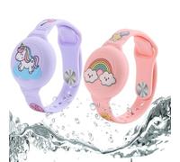 Dingfeiyu Kids Waterproof Bracelet for Airtag, Soft Silicone Wristband Case Cover for Airtag, Lightweight Holder for Apple AirTag Watch Band for Toddler