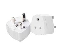DINGFENG Indian to UK Plug Adapter 2-Pack India to UK 3 Pin Plug Adapter, India to UK Converter Plug Travel Adaptor with 5A Fuse for Type D Plug,Conversion Plug
