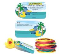Dinggaogao 50 Pieces Duck Tags, Ducking Game Cards,Cruising Rubber Duck Tagsfor Ducks 50 Rubber Bands, 1.96 x 3.54 Inches Duck Tags for Cruise Ship