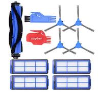 DingGreat Accessory Kit for Eufy RoboVac 11s Max, 15C Max, 30C Max, G10, G30 Robotic Vacuum Cleaner Replacement Parts Pack of 1 Main Brush, 4 Side Brushes, 4 Hepa Filters, 1 Cleaning brus