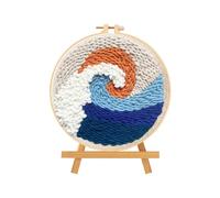 DingGreat Punch Needle Embroidery Kit for Beginners and Adults, Rug Hooking, DIY Handcraft Set with Patterns, Threader, Hoops, Winter Forest Design