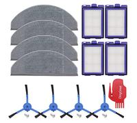 DingGreat Replacement Parts Compatible with RoboVac X8 Hybrid Robot Vacuum Cleaner, Accessory Kit Pack of 4 Side Brush, 4 Filter, 4 Mop Cloth, 1 Cleaning Brush