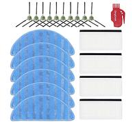 DingGreat Replacement Parts Kit for Lefant M200 / 201/501 / 520 / T700 Robot Vacuum Cleaner (4 Filters, 10 Side Brushes, 6 Mop Cloths, 1 Cleaning Brush)