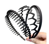Dinghahole 3 Pcs Shark Tooth Headbands For Men - Non-Slip Zig Zag Headband, Stylish Hair Band For Sports, Work & Fashion Accessories