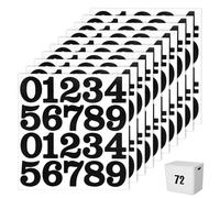 dinghaole 10 Sheets Number Stickers for Mailbox, 2 Inch Waterproof Vinyl Stick, Self-Adhesive Vinyl 0-9 Sticker Decals for Organizing Lockers, Mailbox, Doors, Trucks, Classroom Decor and Outdoors