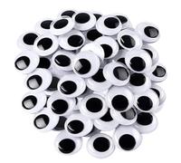 Dinghaole 100Pcs Self Adhesive Googly Eyes - Stick on Eyes for DIY Crafting, Big Black and White Craft (20mm)