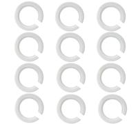 Dinghaole 12Pcs E27-E14 Lampshade Reduction Ring, Adapter Ring Bulb Socket Converter, Durable Metal Bracket, Can Support Dual Accessories (White)
