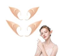 dinghaole 2 Pairs Latex Fairy Ears, Elf Ears, Anime Party Dress Up Fairy Vampire Hobbit, Masquerade Ball Elven Vampire Ears, Halloween Christmas Cosplay Accessories Costume