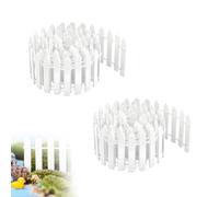 dinghaole 2 Pcs Miniature Fence, 5 x 90CM Small Wooden Fence, for Micro Landscape Doll House Flower Pot Fairy Garden Decoration, DIY Diorama Project, Dollhouse, Plant Pot