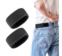 dinghaole 2 Pcs No Buckle Belts For Men, Side Belts without Buckle Adjustable No Buckle Belt, Adjustable Invisible Stretch Side Waist Buckless Belt for Men, Waist Tightener For Jeans Pants No Buckle