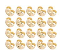 dinghaole 20 Pcs Butterfly Gold Earring Backs, Ear Plated Earing Replacements Clips, Gold Replacement Secure Ear Locking for Stud Earrings, Support Ears Droopy Locking Piercing Ring, Jewelry Making