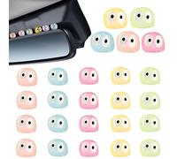 dinghaole 20Pcs Colorful Luminous Cute Luminous Soot Sprites, Funny Car Accessories, Anime Decor for Car Rearview Mirror, DIY Funny Gifts, Cute Decor for Home Garden Office Rearview Mirror Accessories