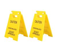 Dinghaole 2PCS Interesting Warning Overly Stimulating Office Desk Signs - Funny Office Mock Desk Cards, Humorous Decorations, Warning Signs For Accessories, Suitable For Various Small Places