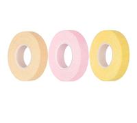 Dinghaole 3 Packs of Elastic Breathable Sports Tape -1cm X 5m Finger Cream and Medical Tape for Injury Support - Perfect for Fingers, Thumbs, and Bandages (Skin Tone, Yellow, Pink)