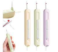 dinghaole 3 Pcs 2 in 1 Needle Threader Seam Ripper, Needle Threaders, Multifunctional Sewing Tool for Hand Sewing, Knitting, Cross Stitch, Embroidery, and Thread Removal