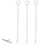 dinghaole 3 Pcs Sewing Loop Kit, 26.5cm Long Stainless Steel Sewing Loop Turner Hook, for Silicone Beads Drawstring Threader Tongue Crochet for Fabric Strips Tube Straps