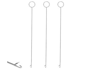 dinghaole 3 Pcs Sewing Loop Kit, 26.5cm Long Stainless Steel Sewing Loop Turner Hook, for Silicone Beads Drawstring Threader Tongue Crochet for Fabric Strips Tube Straps