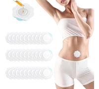 dinghaole 30 Pcs Castor Oil Pack Wrap for Belly Button, 6cm Castor Oil Compress Patches, Disposable Castor Oil Pack Wrap Organic Cotton, for Improved Sleep & Stress Reduction (Oil Not Included)