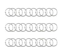 Dinghaole 30Pcs Metal and Silver Binding Rings for Book Binding - Suitable for Durable Packaging of DIY Crafts, Scrapbooks, Storage Archives, Notebooks, Office Supplies, and Presentations