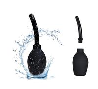 dinghaole 310ML Anal Douche Enema Bulb Vaginal Douche Enema Cleaner, Silicone Washing Cleaning Douche Kit, Comfortable Washing Cleaning Enema Douche Kit (Black)