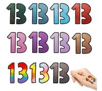 Dinghaole 33 Sheets 13 Tattoos for TS Temporary, Music Festival Concert Tattoo Stickers, Waterproof Lucky Number 13 Hand Tattoos Temporary Tattoos, for Singer Fans Concert Music Festival