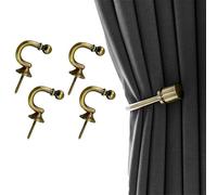 Dinghaole 4pcs Jingmao coat hat European antique zinc alloy coat hat wardrobe cabinet home hardware simple bronze hooks