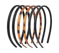 dinghaole 6 Packs Plastic Plain Headbands with Teeth, Alice Band, 8mm Teeth Comb Headband, DIY Hair Hoop Gripper teeth Hairband, Unisex Sport Fashion Hair Band Accessories for Women and Men