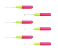 Dinghaole 6PCS Ergonomic Plastic Handle Crochet Hook - A Professional Braid and Locking Tool Designed for Stylists, Featuring Salon Grade Dreadlock Extension Needles
