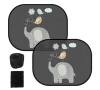Dinghaole Car Window Shades, 44×36cm Car Shade UV Protection, Static Adsorption Design with Animal Patterns Baby Stroller Window Shade