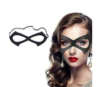 dinghaole Catwoman Mask, Cat Mask, Halloween Mask Catwoman Mask Black Leather Cat Masks, Superhero Cat Woman Mask for Women's Halloween Carnival Party Costume & Cosplay Accessories