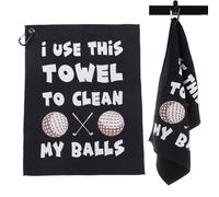 dinghaole Funny Golf Towel, Christmas Golf Gifts for Men Dad, Golf Cleaning Towel, Microfibre Golf Towel, Funny Golf Accessories Gifts Men Husband Boyfriend Dad Golfers, Mens Secret Santa Gifts