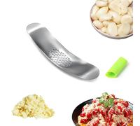 Dinghaole Garlic Press Rocker, Stainless Garlic Press, Garlic Rocker Crusher Mincer Press Dishwasher Safe, Stainless Steel Garlic Presser, Thickened Vegetable Squeezer for Garlic Smashing