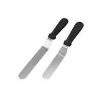Dinghaole Icing Spatula, 2 Professional Stainless Steel Cake Palette Knives with 15cm and 20cm Stainless Steel Blades with Durable PP Plastic Handles for Cake Decorating, Pastry and Baking