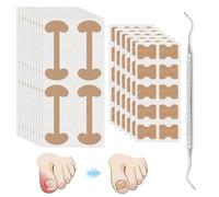 dinghaole Ingrown Toenail Treatment, Includes 2 Types Toenail Patches with Ingrown Toenail Tool, Professional Ingrown Toenail Corrector Tools for Toenail Care Protect Toe Nail Relieving Pain