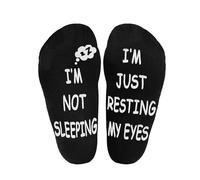 dinghaole Novelty Funny Socks, Black Socks for Men, Funny Socks for Men Women Unisex, Ideas Christmas Gifts for Friendship Valentines Birthday Day Teenager Gifts Unisex, One Size Fits All