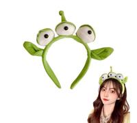 Dinghaole Plush Three-Eyed Headband, Funny Anime Hairpin for Makeup & Face Wash, Cute Eyes Headband Hairpin, Funny Anime Photo Headwear for Makeup